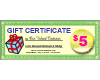 (image for) Gift Certificate $ 5.00 - Click Image to Close